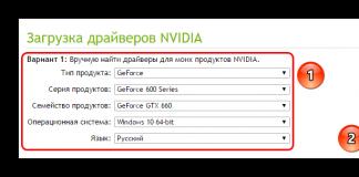 Pilihan untuk menyelesaikan masalah semasa memasang pemacu nVidia